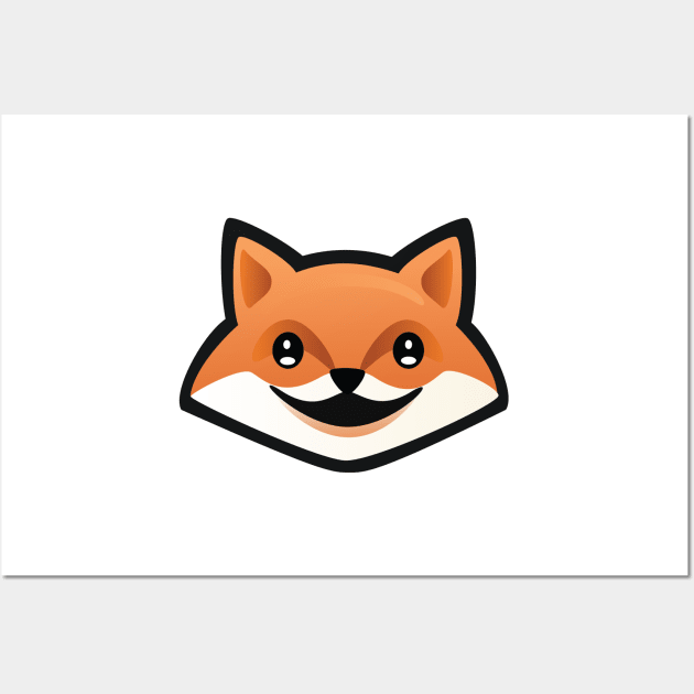 Friendly Fox Wall Art by AliceQuinn